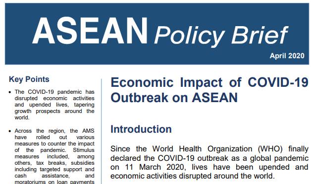 Economic Impact of COVID-19
Outbreak on ASEAN